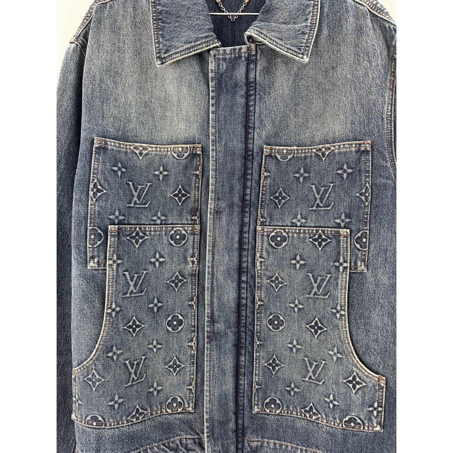 LOUIS VUITTON DENIM MONOGRAM CARPENTER WORK WEAR JACKET