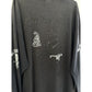 METALLICA SUN FADED BLACK VINTAGE LONG SLEEVE T-SHIRT SCREEN STARS