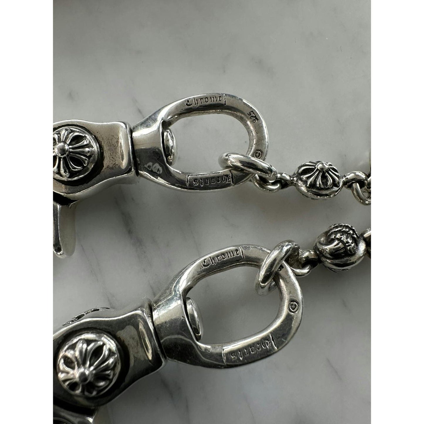 CHROME HEARTS 26 LINK MULTI BALL WALLET CHAIN DOUBLE LOBSTER