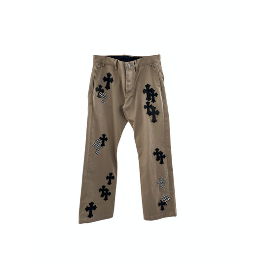 Chrome Hearts Checkered/Black/Camo Cross Patch Chino pants