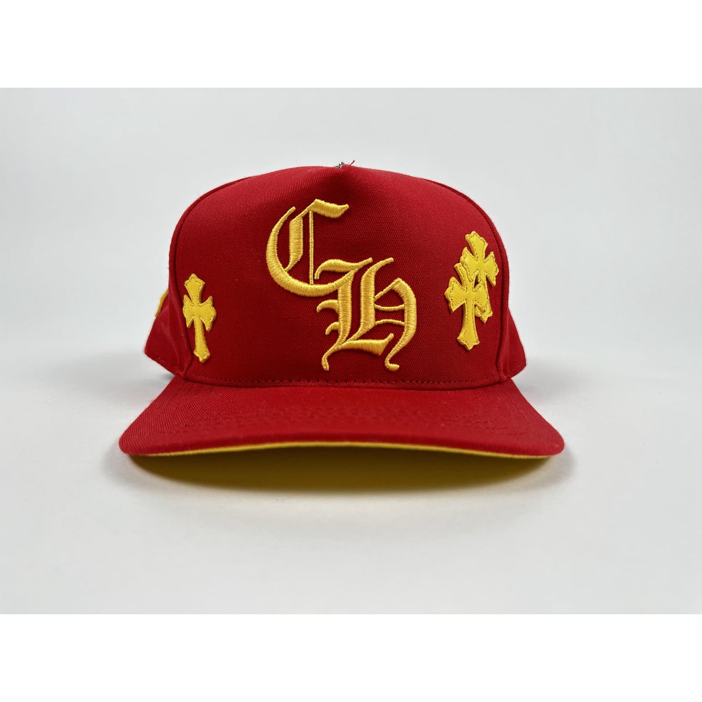 Chrome Hearts Cross Patch Hat Red/Yellow CH Snapback