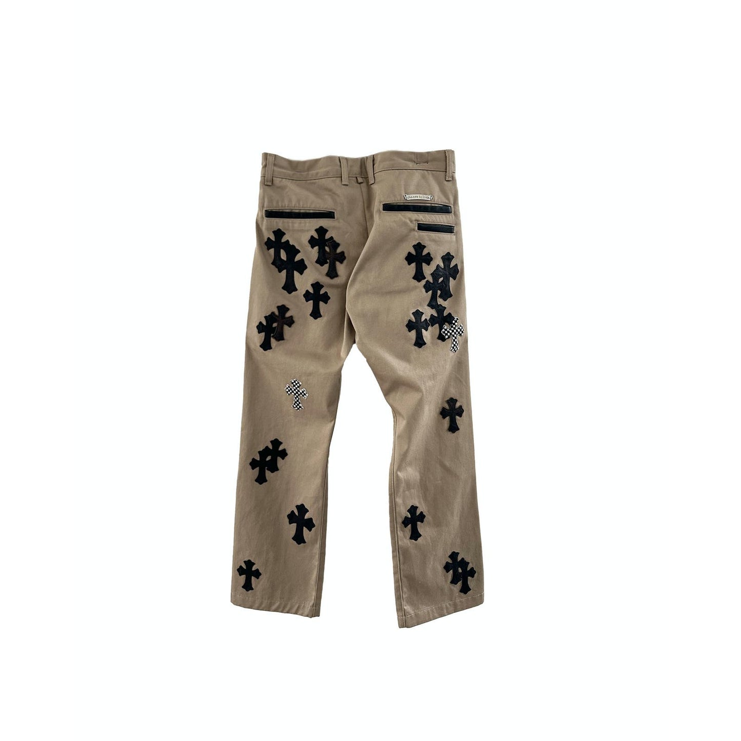 Chrome Hearts Checkered/Black/Camo Cross Patch Chino pants