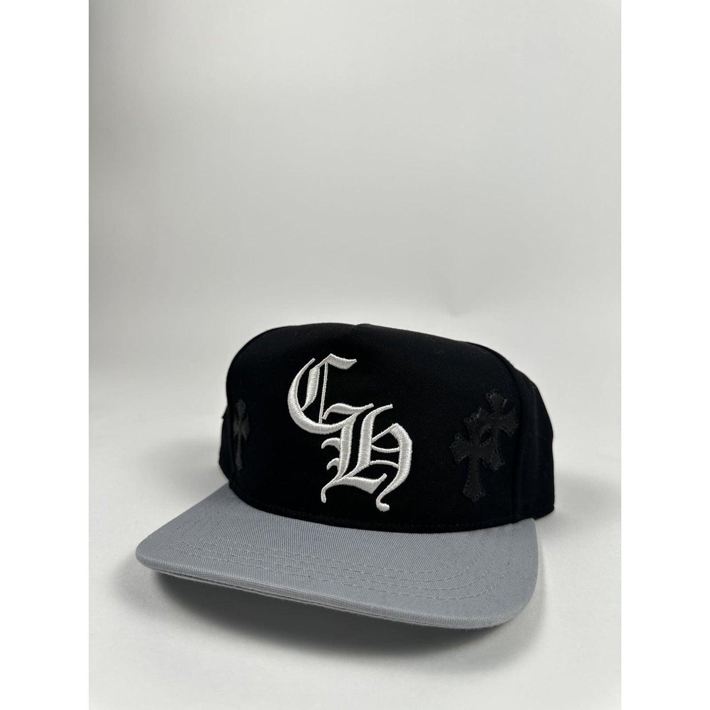 Black Cross Patch Grey & Black CH Hat