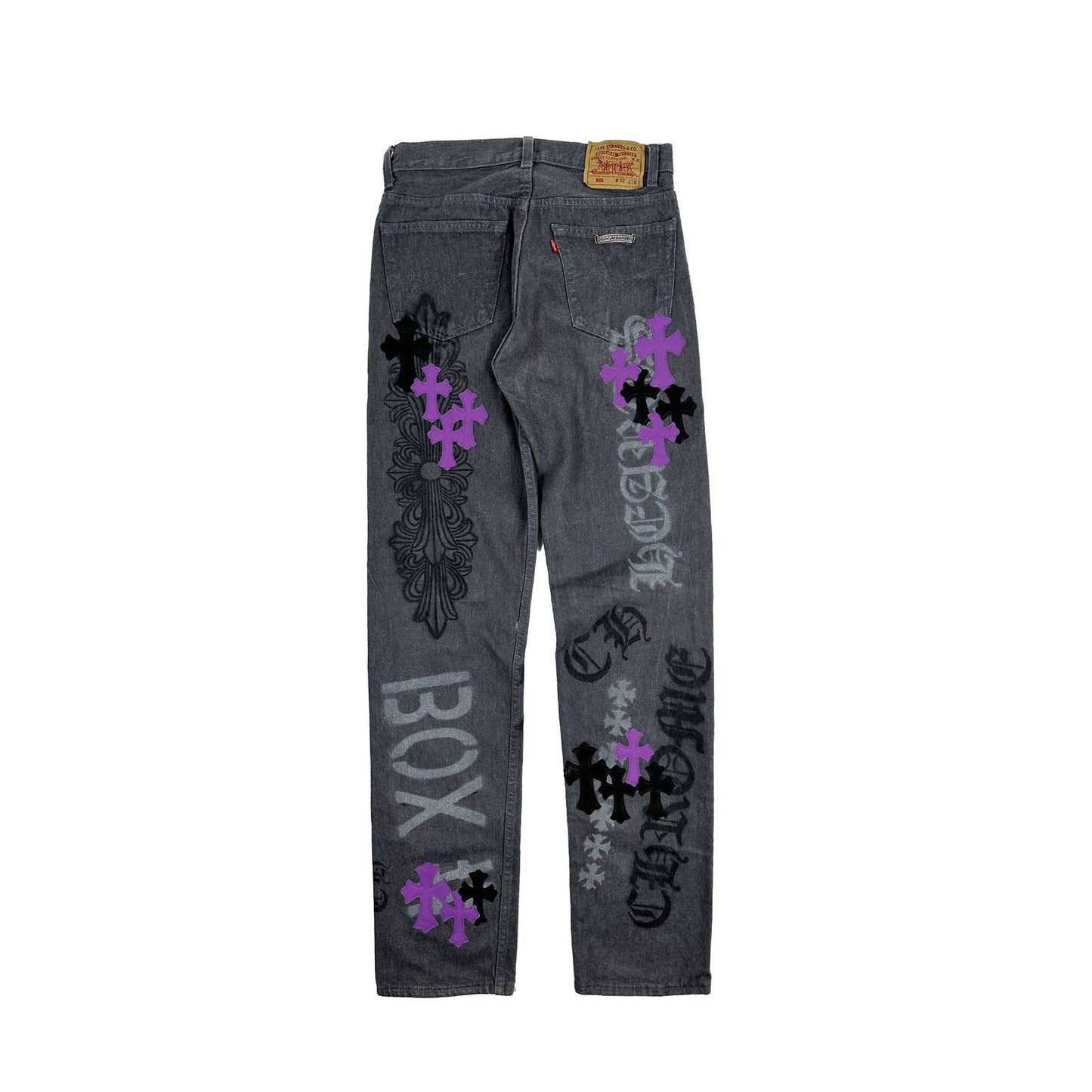 ONLINE PURPLE STENCIL JEANS