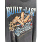 BUILT TO LAST GIRL MOTORCYCLE LIGHTNING VINTAGE TEE