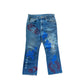 CHROME HEARTS VVIP BLUE CROSS PATCH STENCIL DENIM ORANGE TAB 33