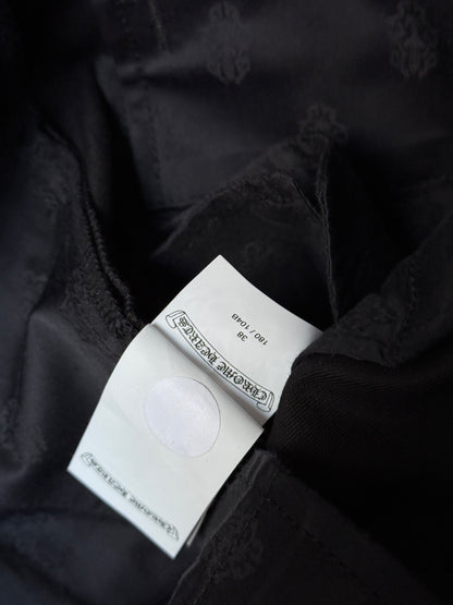 Chrome Hearts Army Camo Cross Patch Black Chino Pants