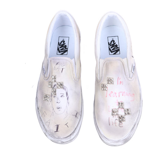 PALY 1/1 HAND DRAWN VANS SLIP ONS