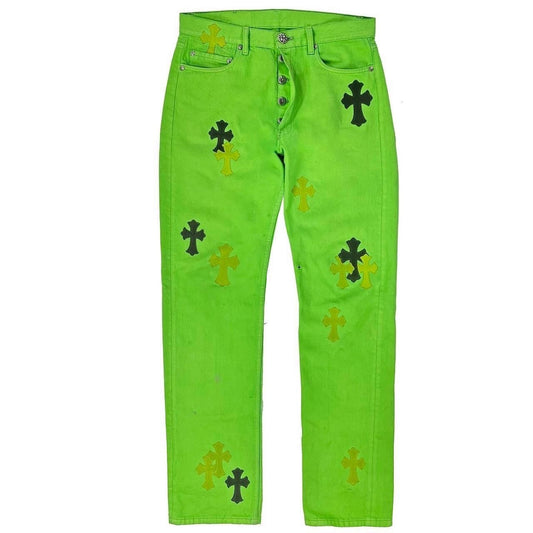 Chrome Hearts Sex Records Lime Green Levi's