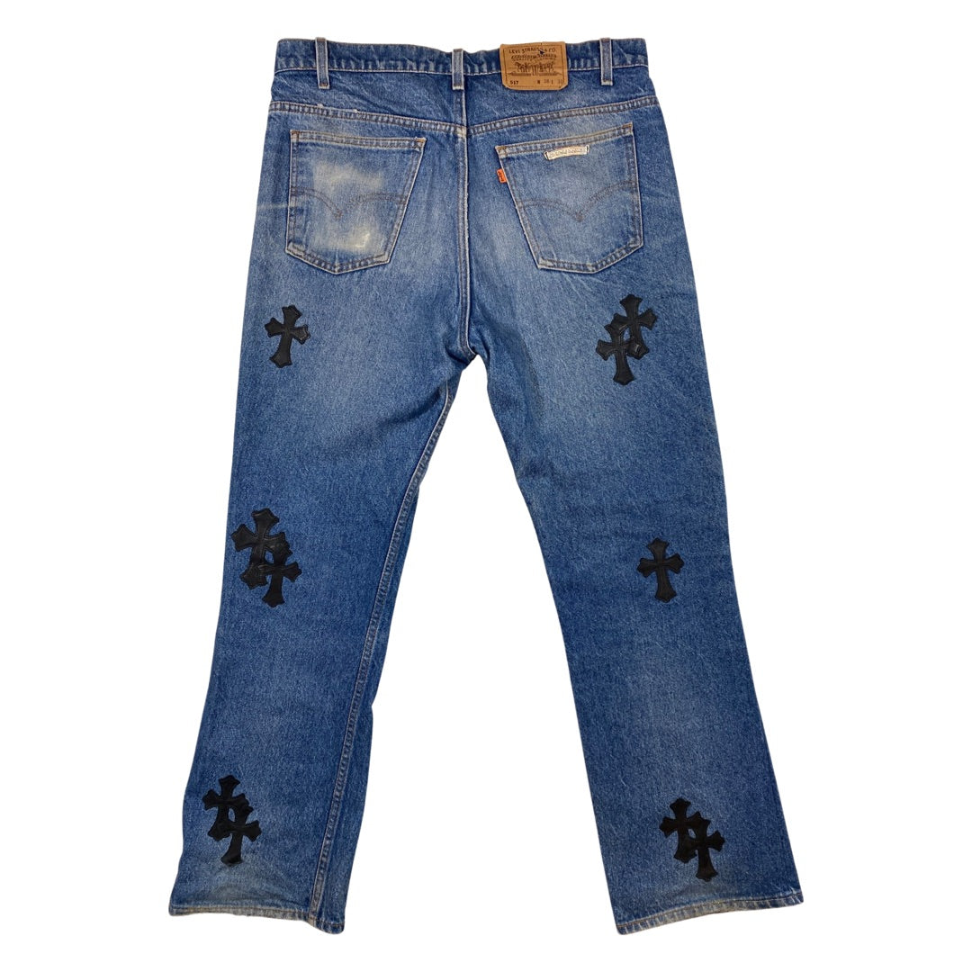 Chrome Hearts Denim With Black Patches