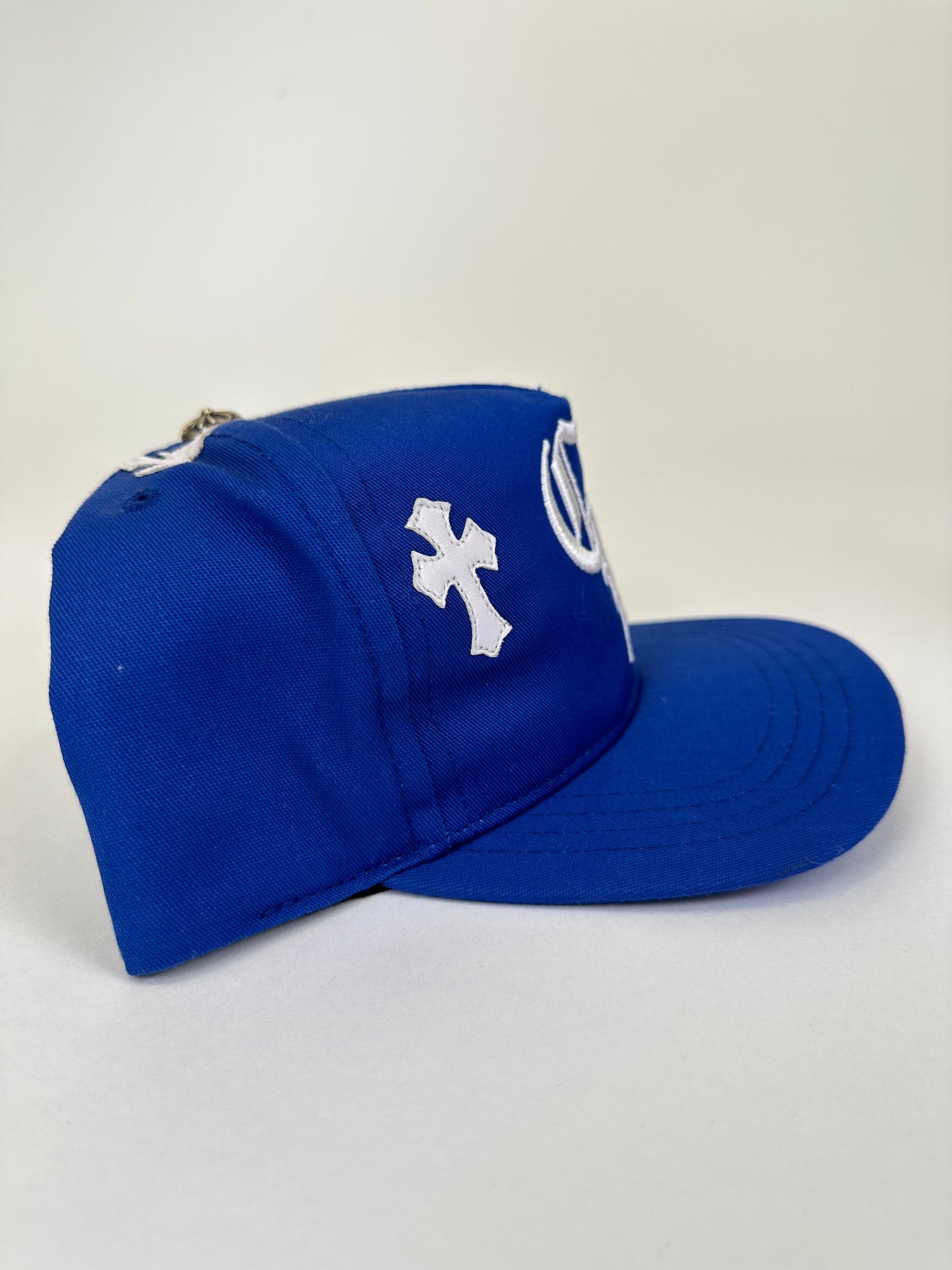 Dodger Blue Cross Patchwork Trucker Hat