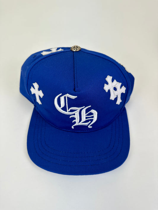 Dodger Blue Cross Patchwork Trucker Hat