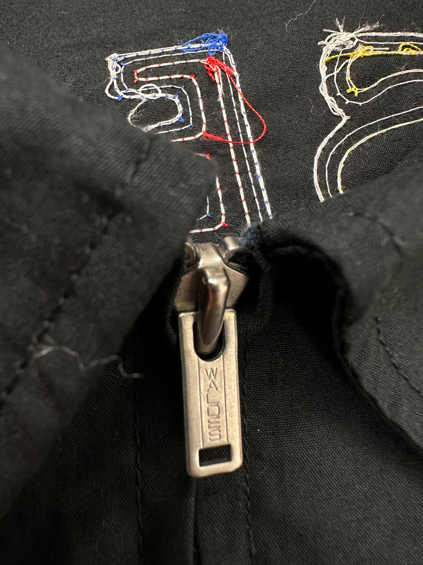 SAINT TEARS 'CHOSE YOUR SAVIOR' CHAIN-STITCHED COACH JACKET