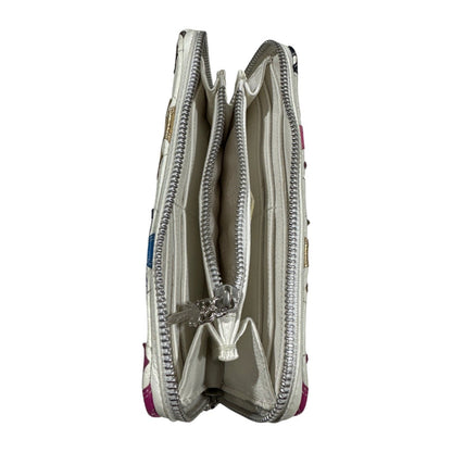White Leather Multi Cross Chrome Hearts Wallet